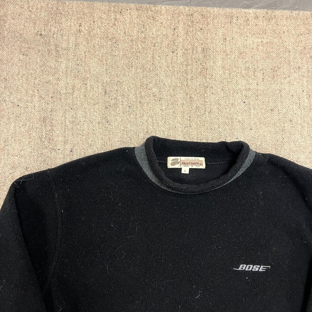 Vintage Bose Sweatshirt Mens Large Black 1990s - Picture 2 of 7